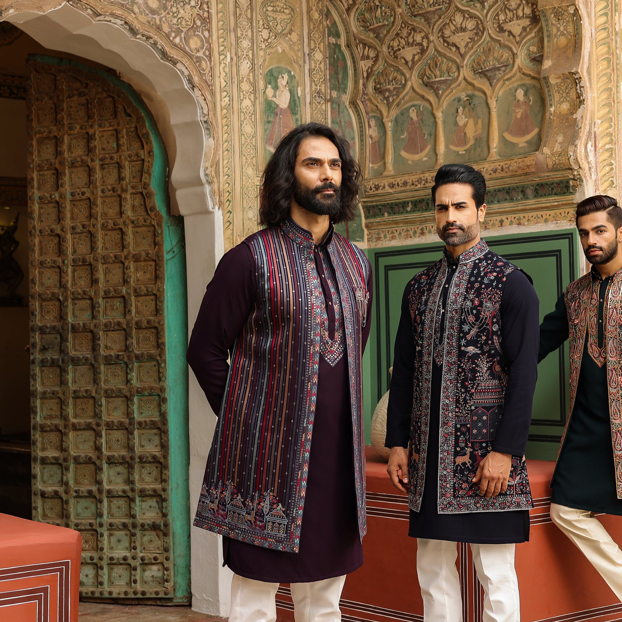 Styling Open Sherwani with Kurta and Sherwani with Dupatta