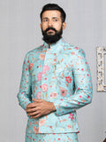 Floral Printed Nehru Jacket