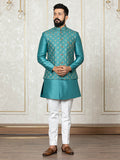 Ferozi Indo Kurta Set with Embroidered Nehru Jacket