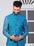 Ferozi Printed Nehru Jacket Set